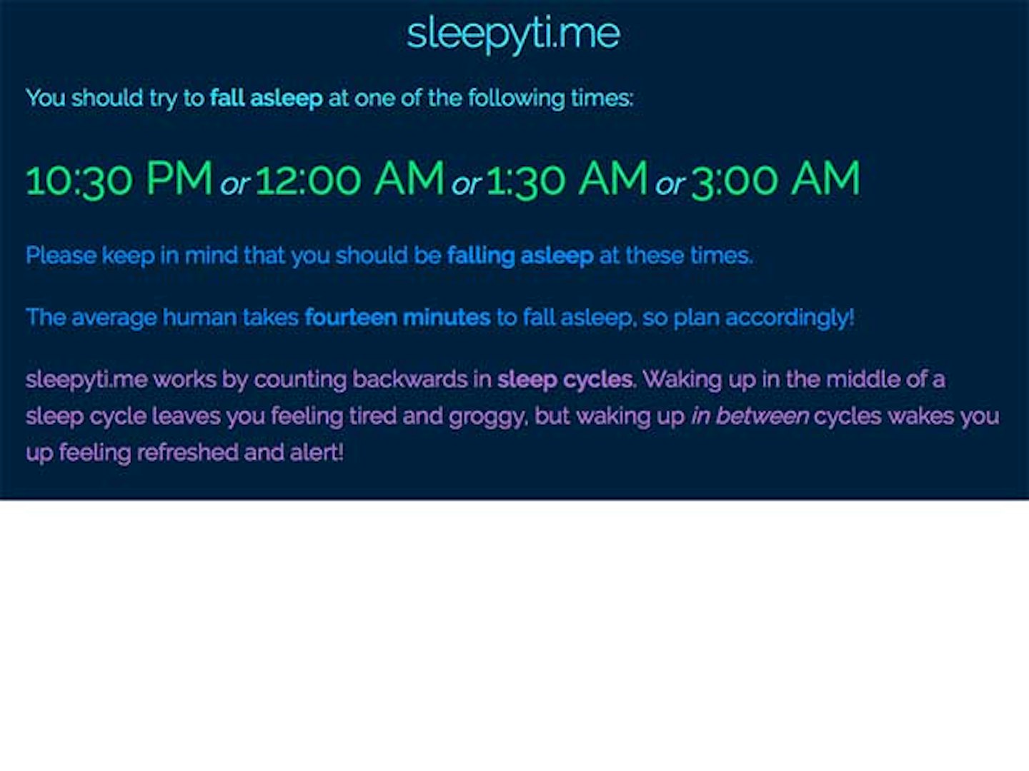 FInd out the perfect time to go to sleep tonight, sleep cycle, sleep app