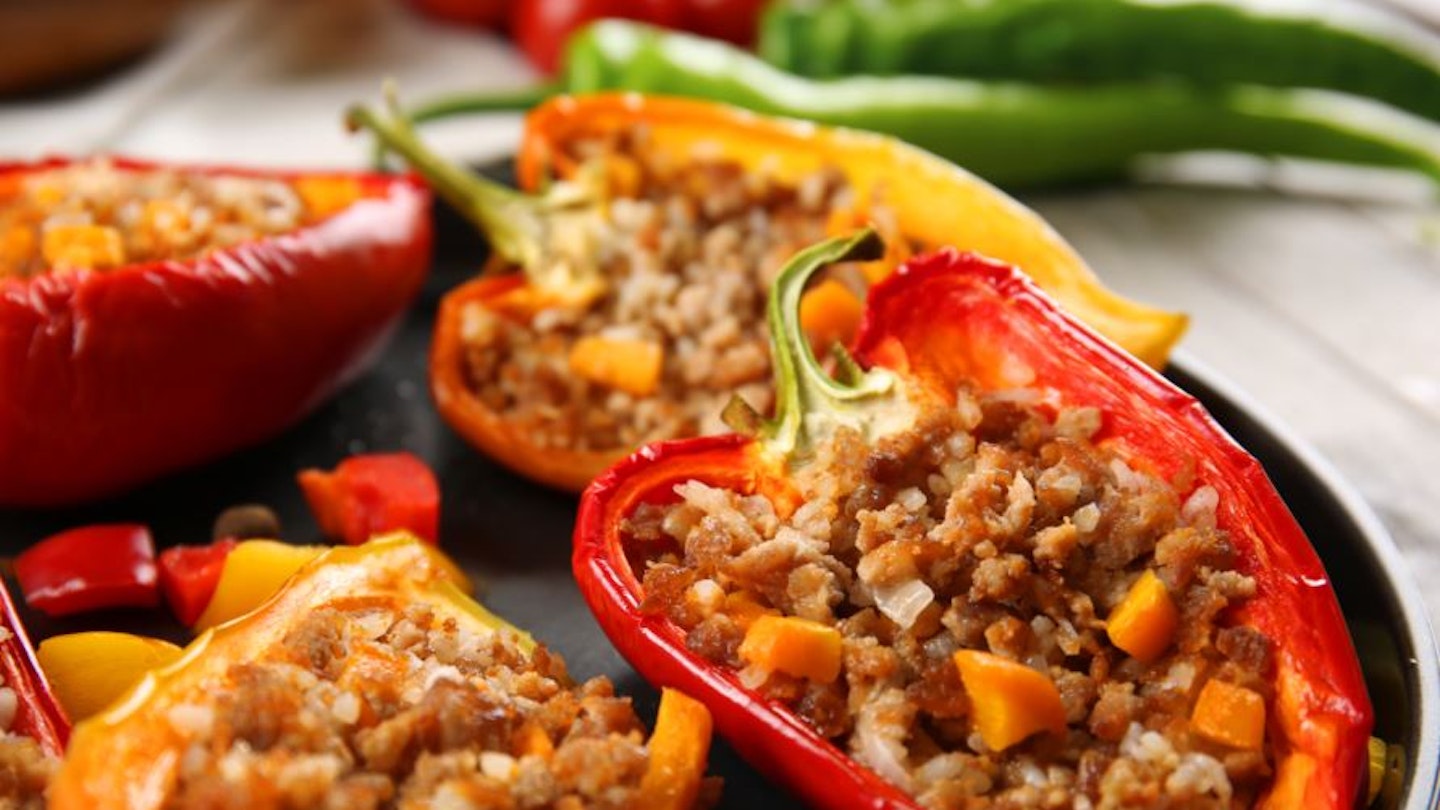 mince beef olive stuffed peppers 