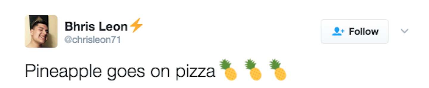 Pineapple pizza