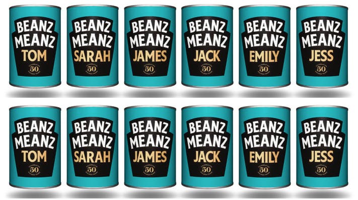 You can now get PERSONALISED Heinz Baked Beans!