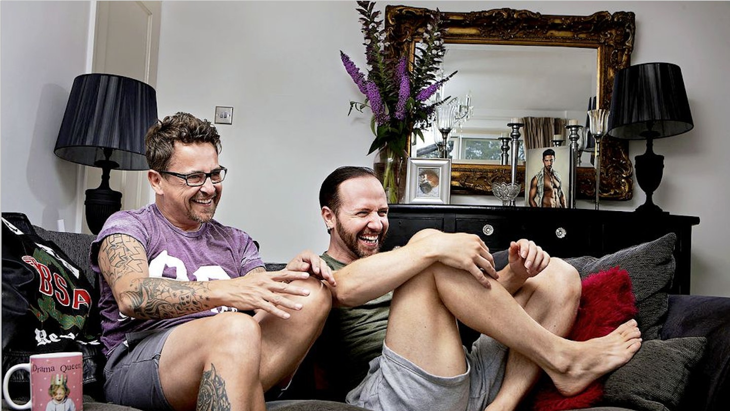 gogglebox gay couple stephen and chris talk to heat