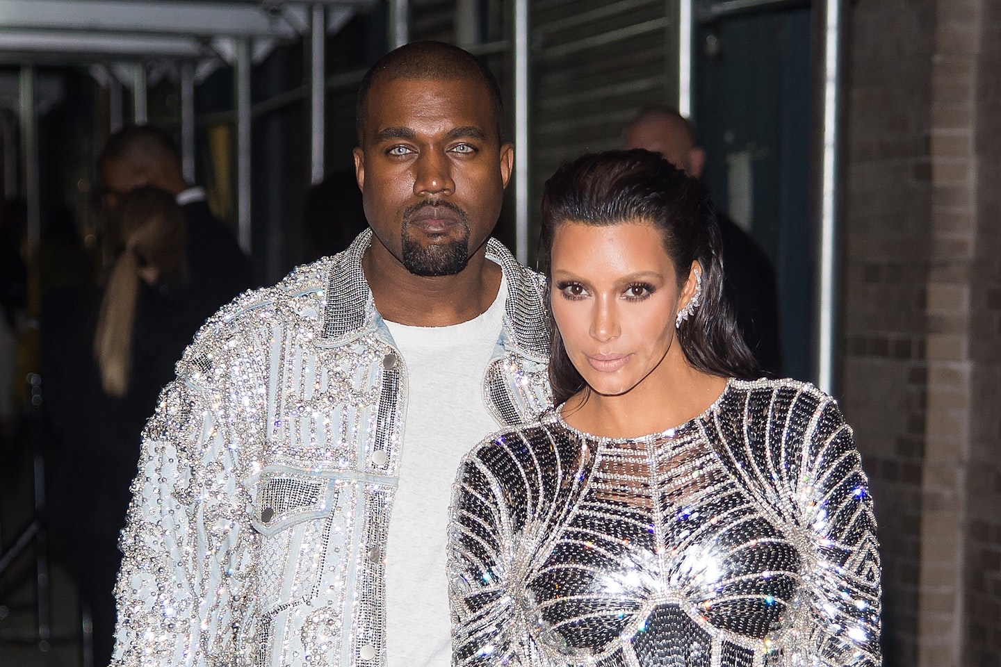 kanye west, kim kardashian, balmain, met gala