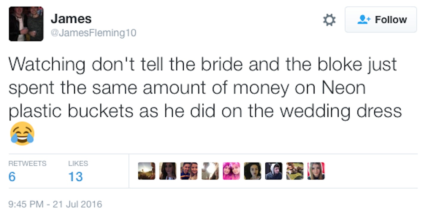 Don't tell the bride cringe