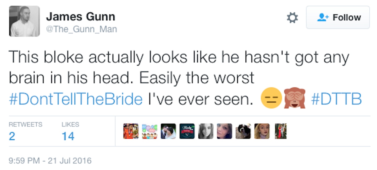 Don't tell the bride cringe