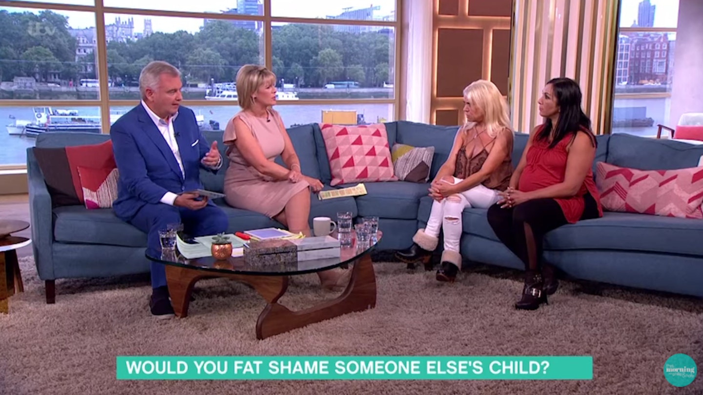 This Morning Tina Malone child fat shaming debate