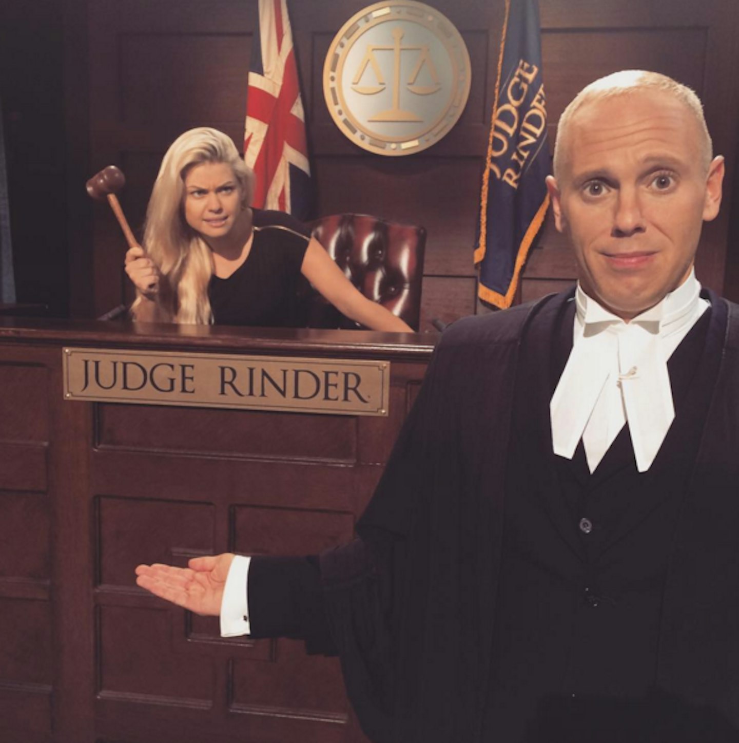 Judge Rinder and Strictly dance partner Oksana Platero