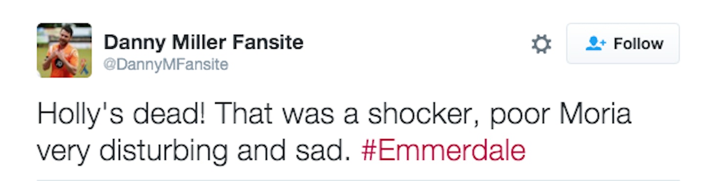 Emmerdale Holly dead twitter reaction