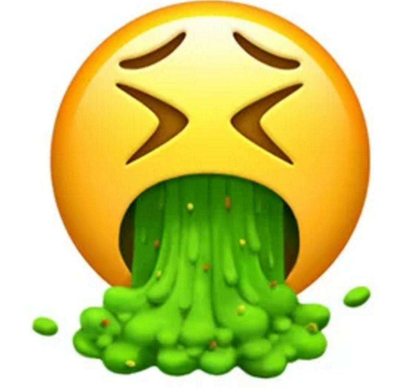 Throwing up emoji