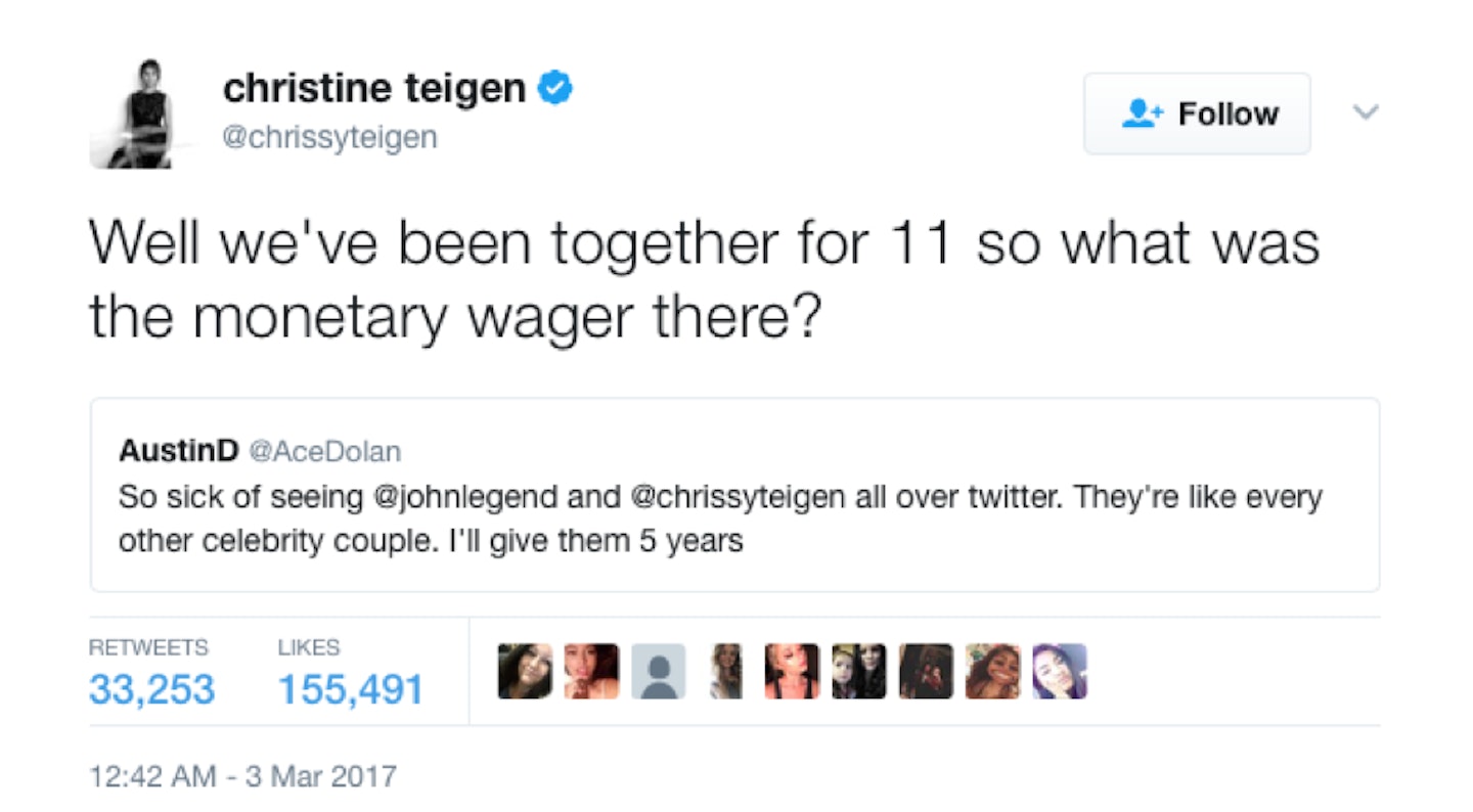 Chrissy Teigen Twitter put down