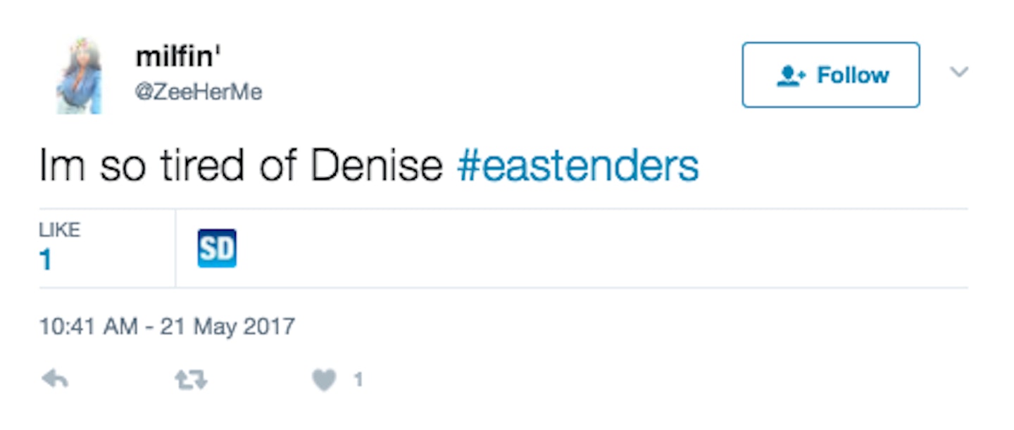 Denise fox eastenders chicken bin