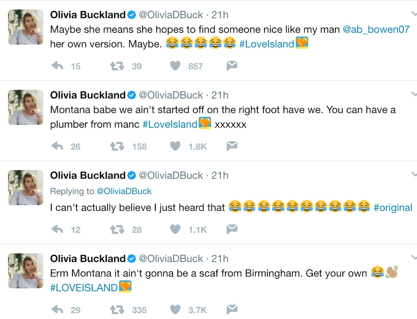 Olivia Buckland twitter