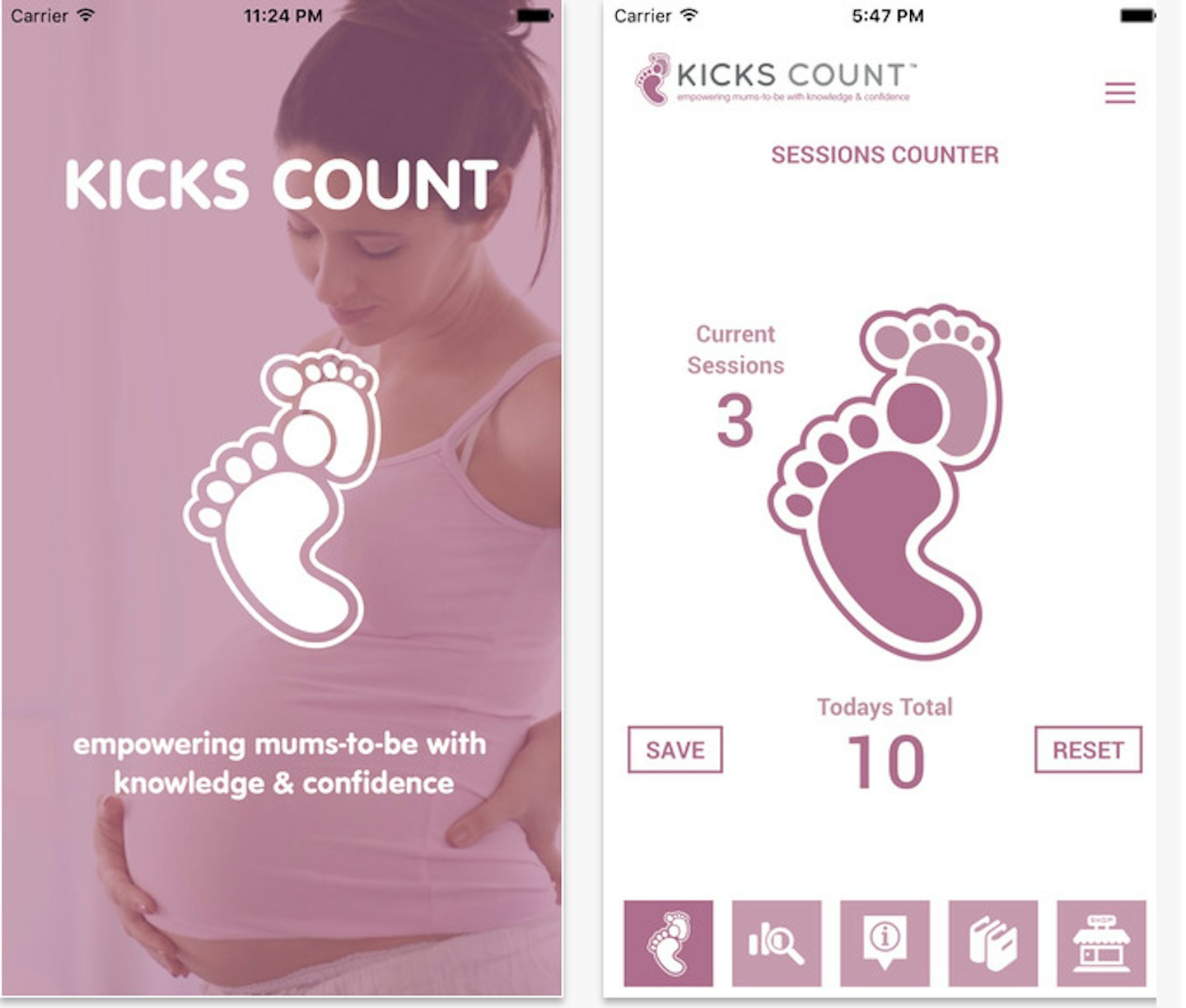 kicks count app stillbirth prevention 