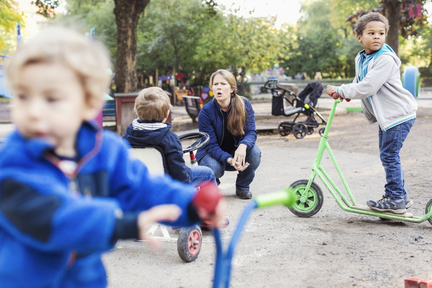 Child told off by stranger at park