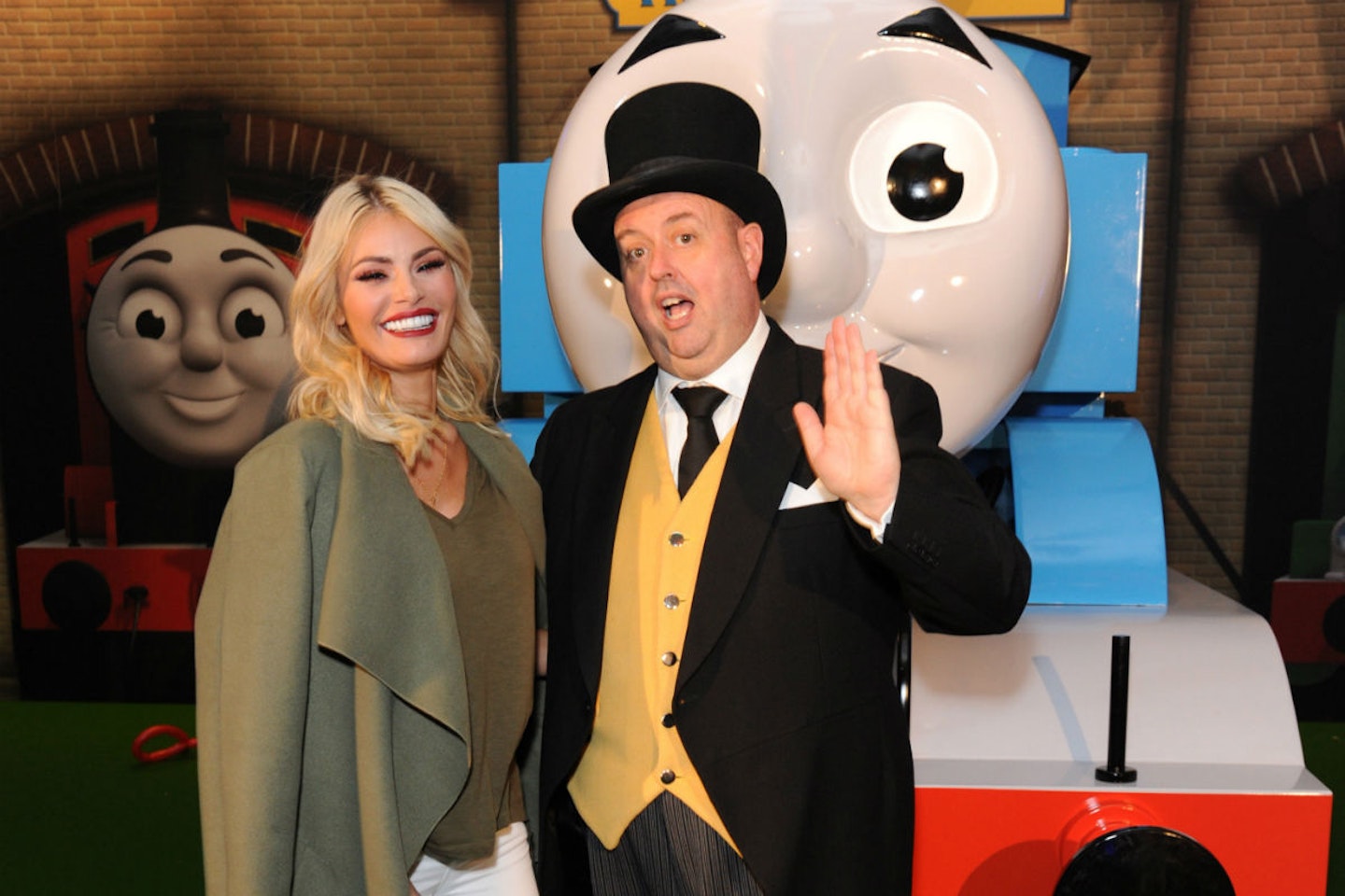 Chloe Sims enjoyed catching up with the Fat Controller at her Thomas The Tank Engine party