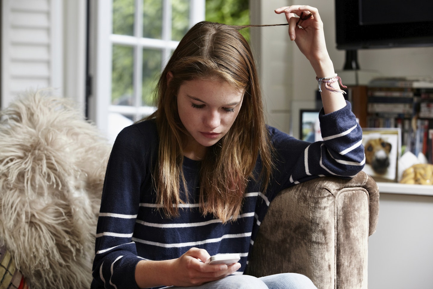 Teenage girl on phone