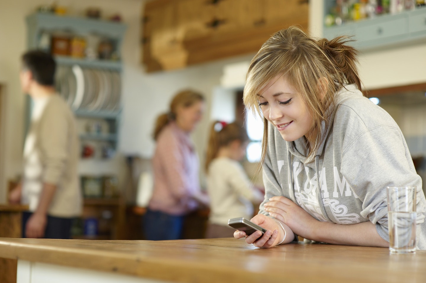 Teenage girl on phone