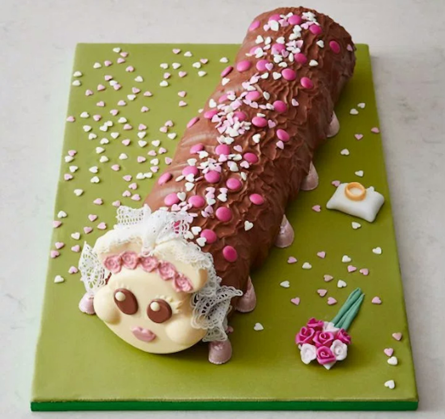 Connie the caterpillar wedding cake