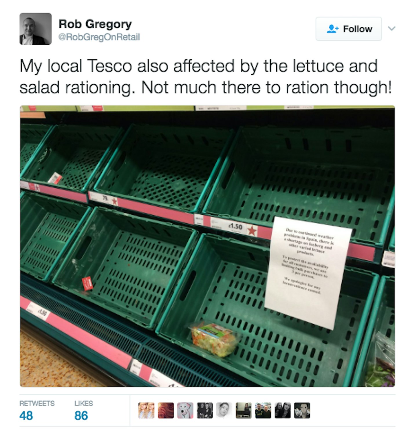 Lettuce shortage, salad shortage