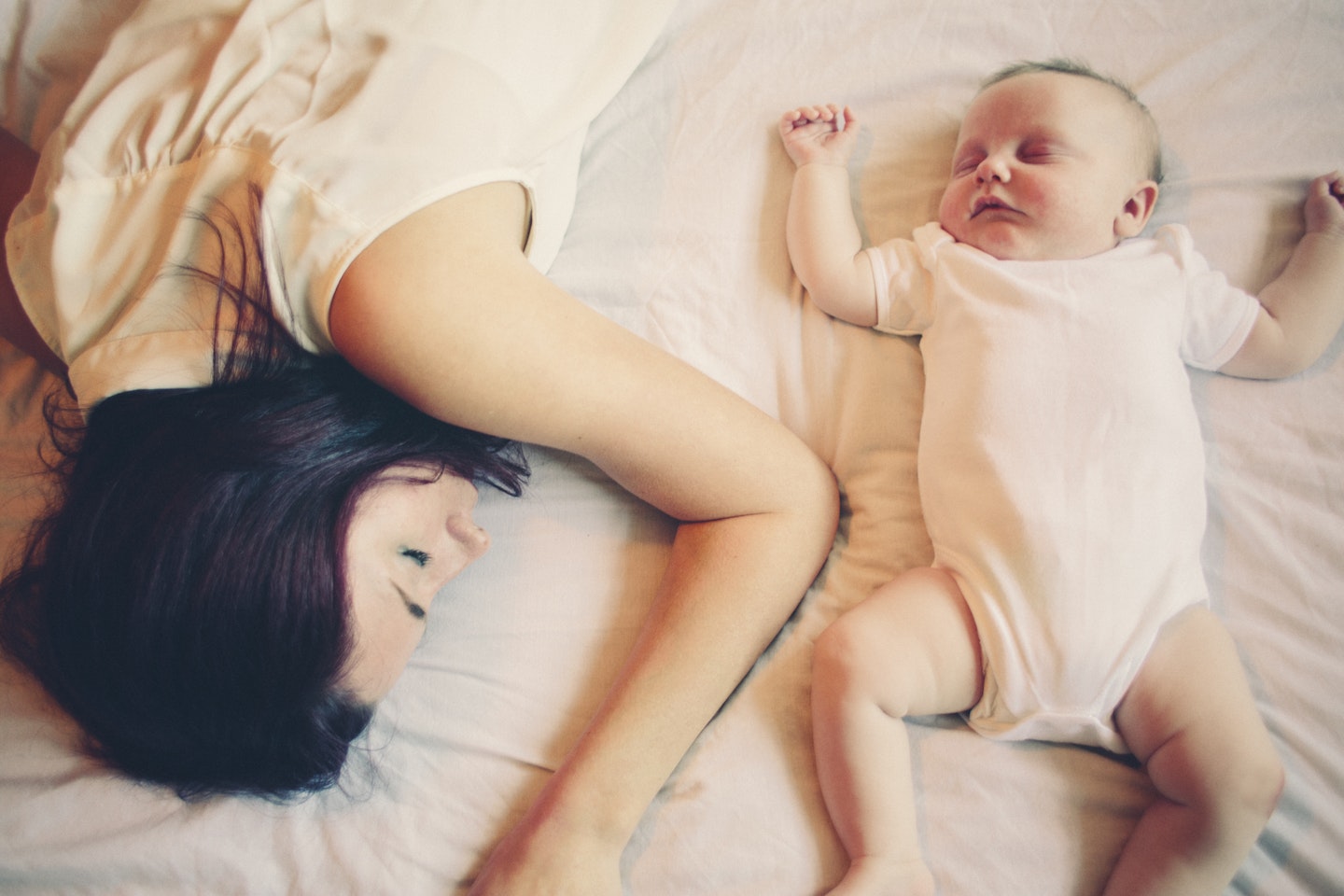 Mum and baby sleeping