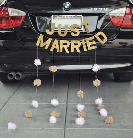 7 wonderful wedding car decorations that will have you reaching for the tin  cans | Closer