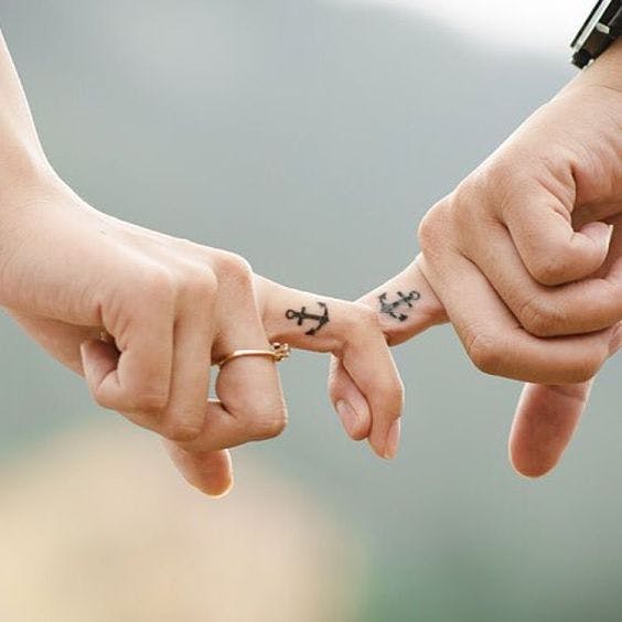 21 Wedding Band Tattoo Ideas (Instead Of A Ring!) - tattooglee | Wedding  ring finger tattoos, Couple ring finger tattoos, Wedding finger tattoos
