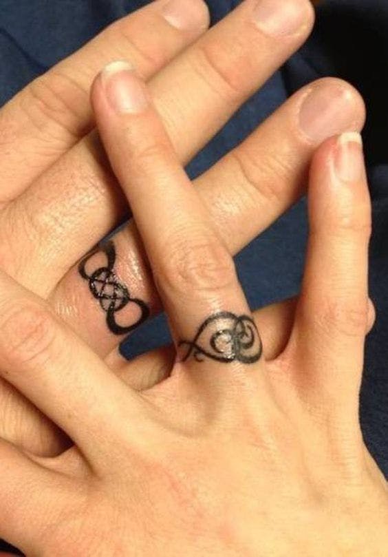 Amazoncom  Eternity Infinity Love Engagement Wedding Ring Temporary Tattoo  Sticker Set of 6  OhMyTat  Beauty  Personal Care