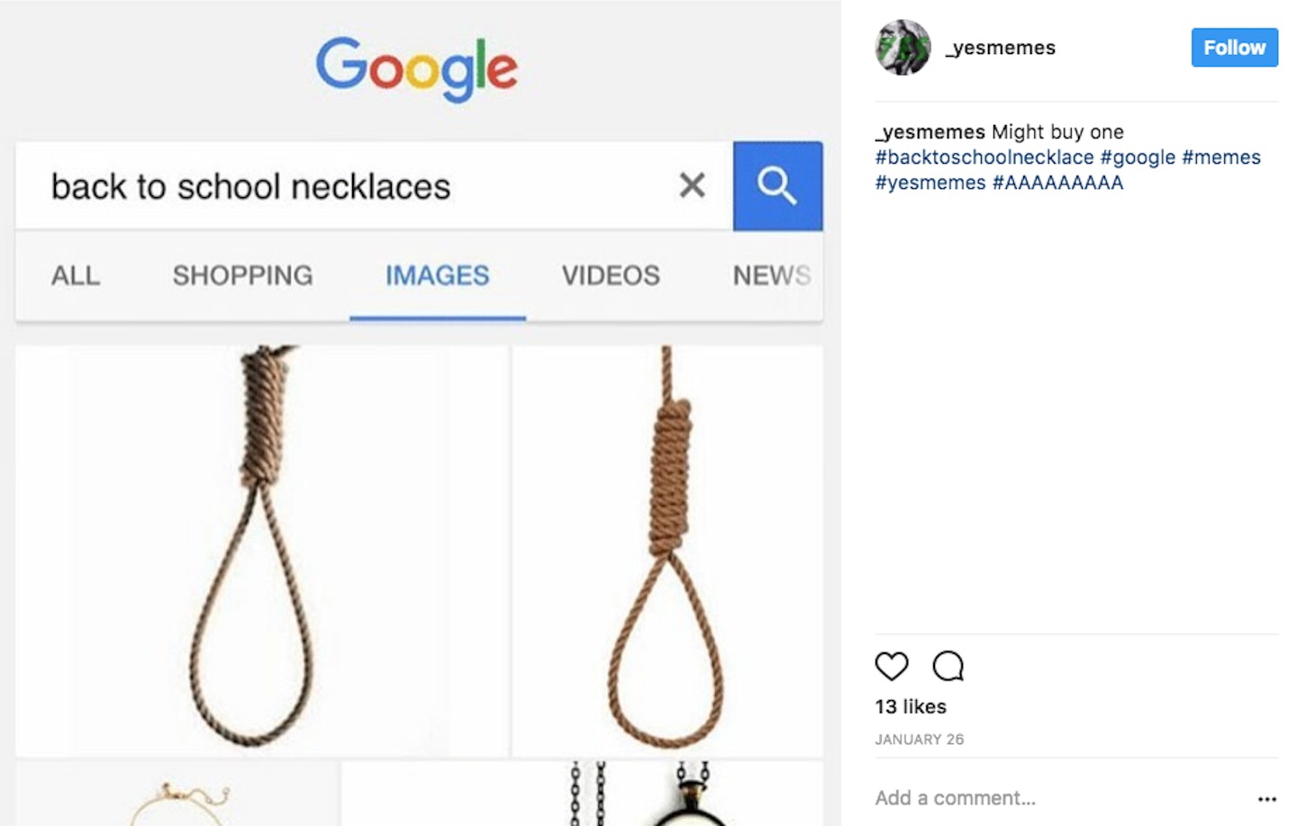 back to school necklace meme