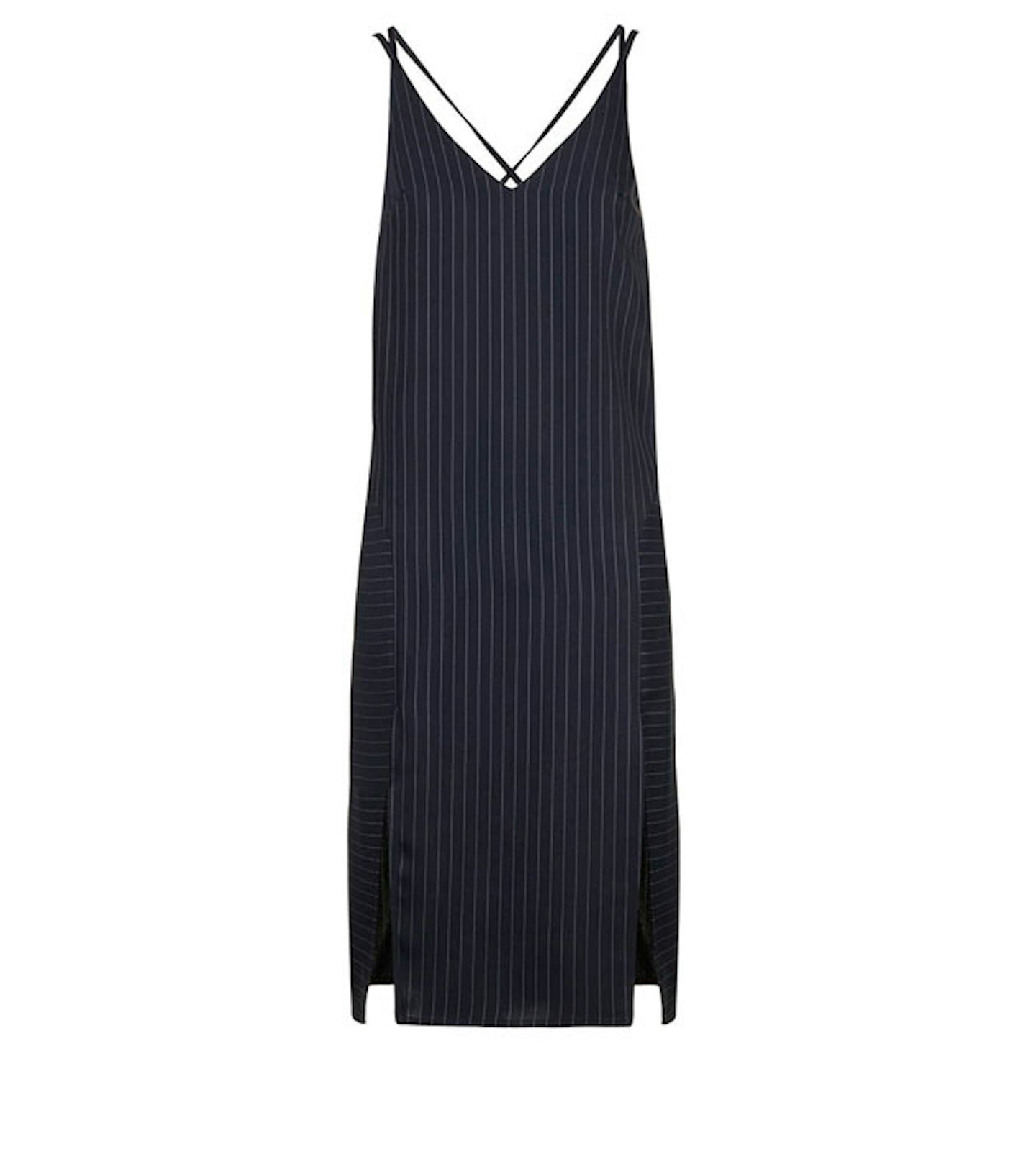 topshop dress navy pinstripe new 90s