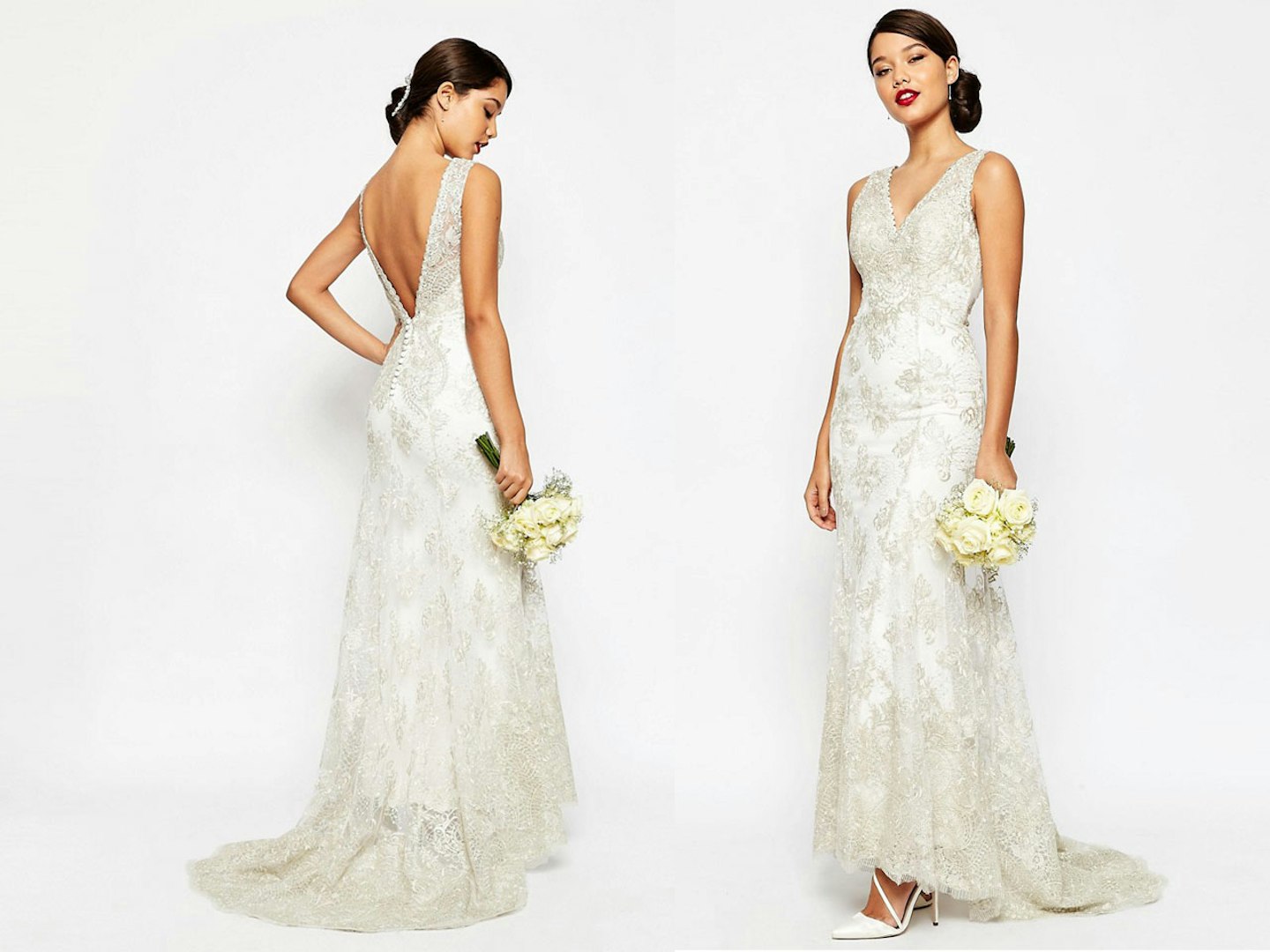 wedding bride bridal dress gown asos high street shopping
