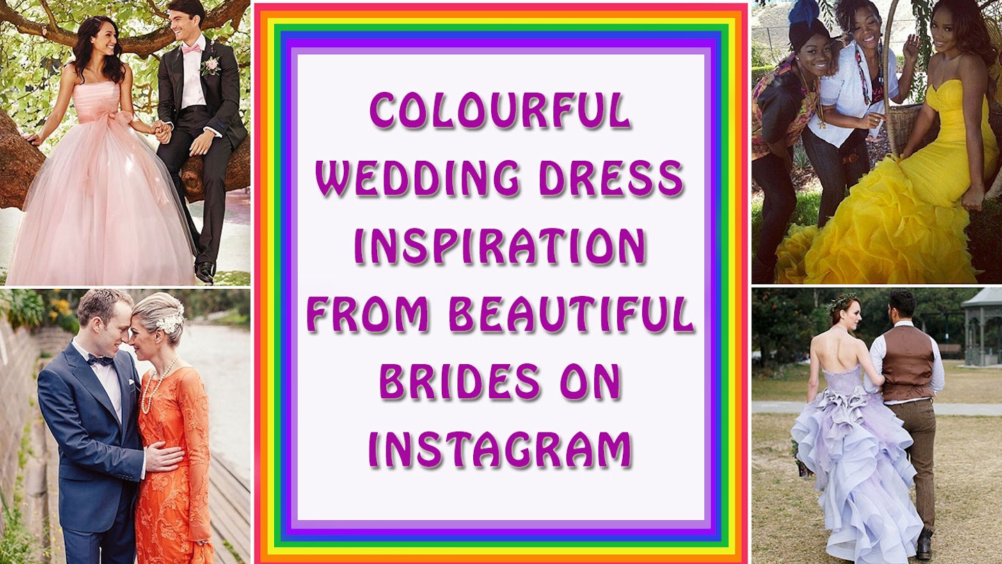 Colourful wedding dress inspiration