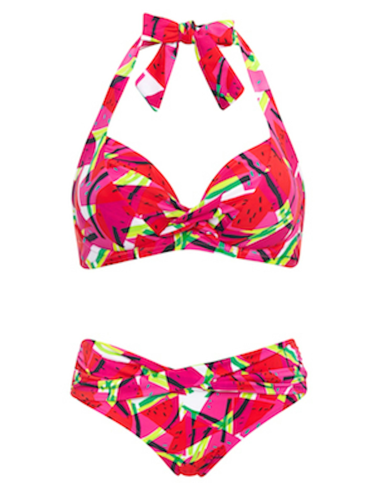 figleaves red pink print bikini