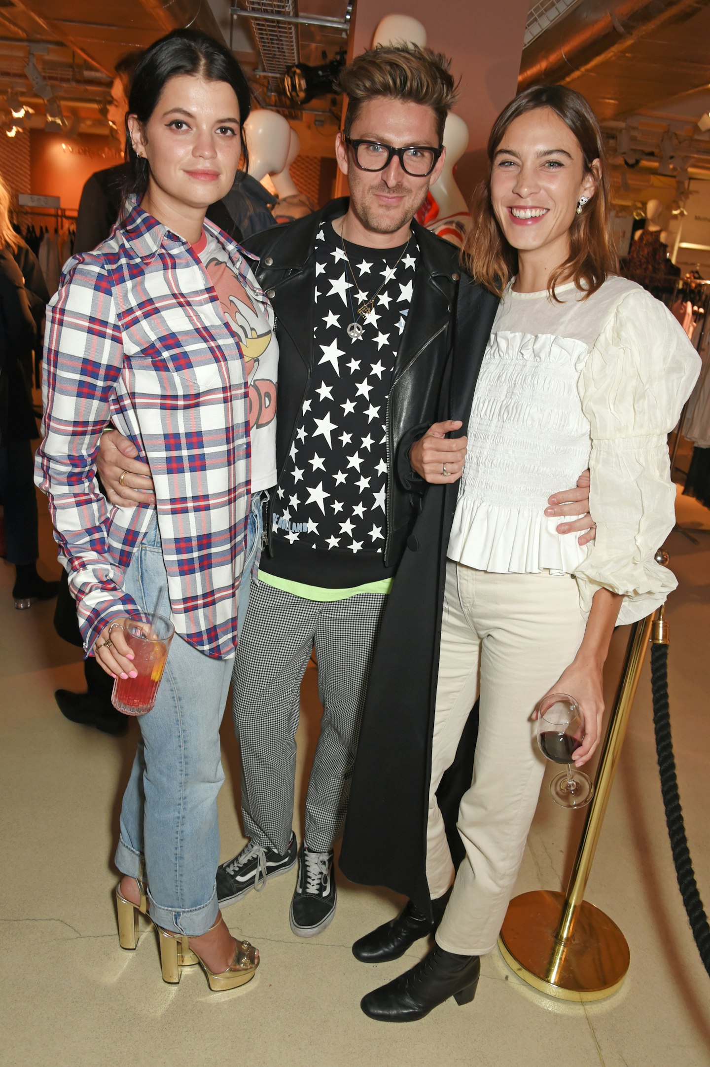 Alexa CHung and Pixie Geldof at London Fashion Week