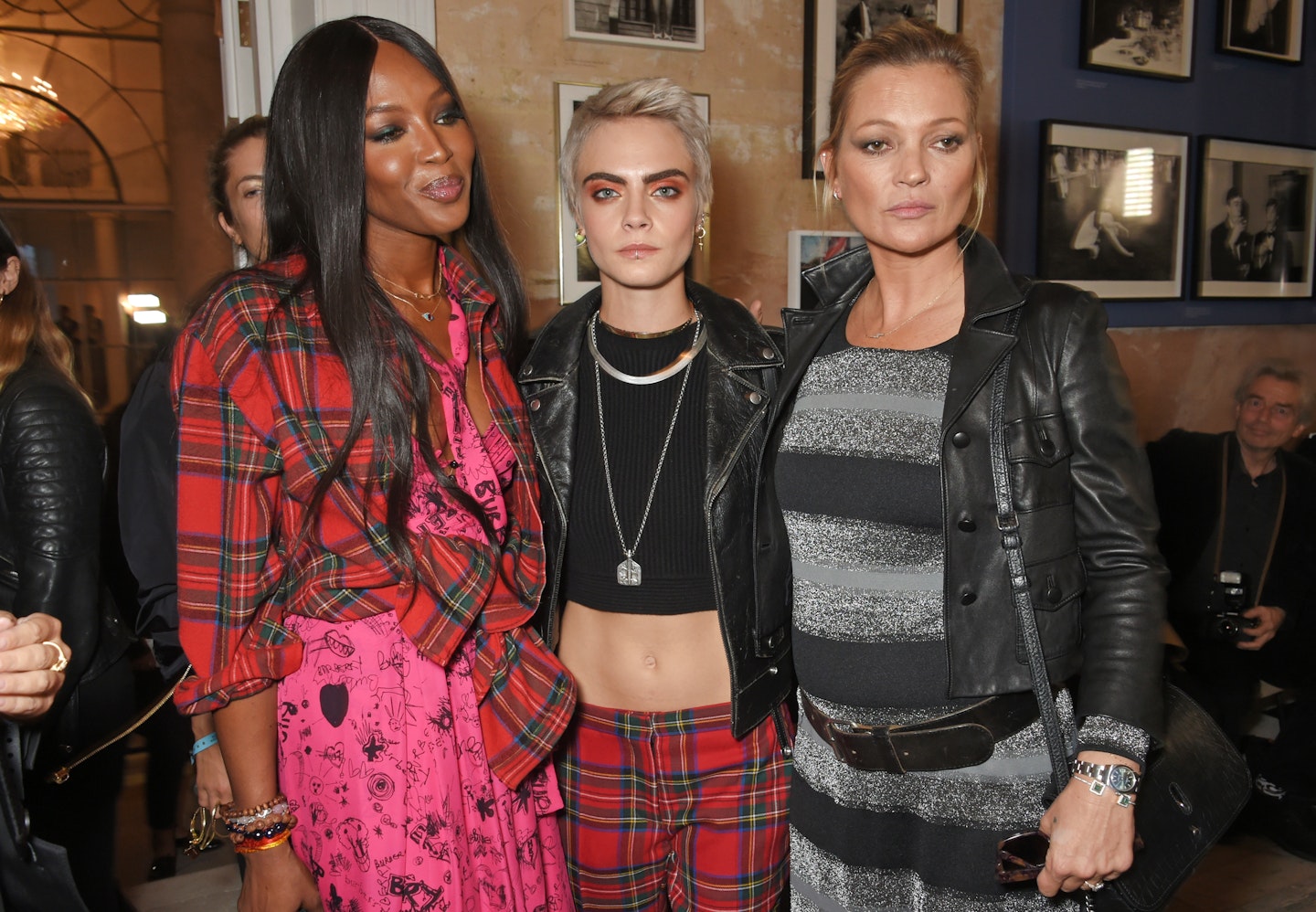 Naomi Campbell, Cara Delevingne and Kate Moss at Burberry's September 2017 show