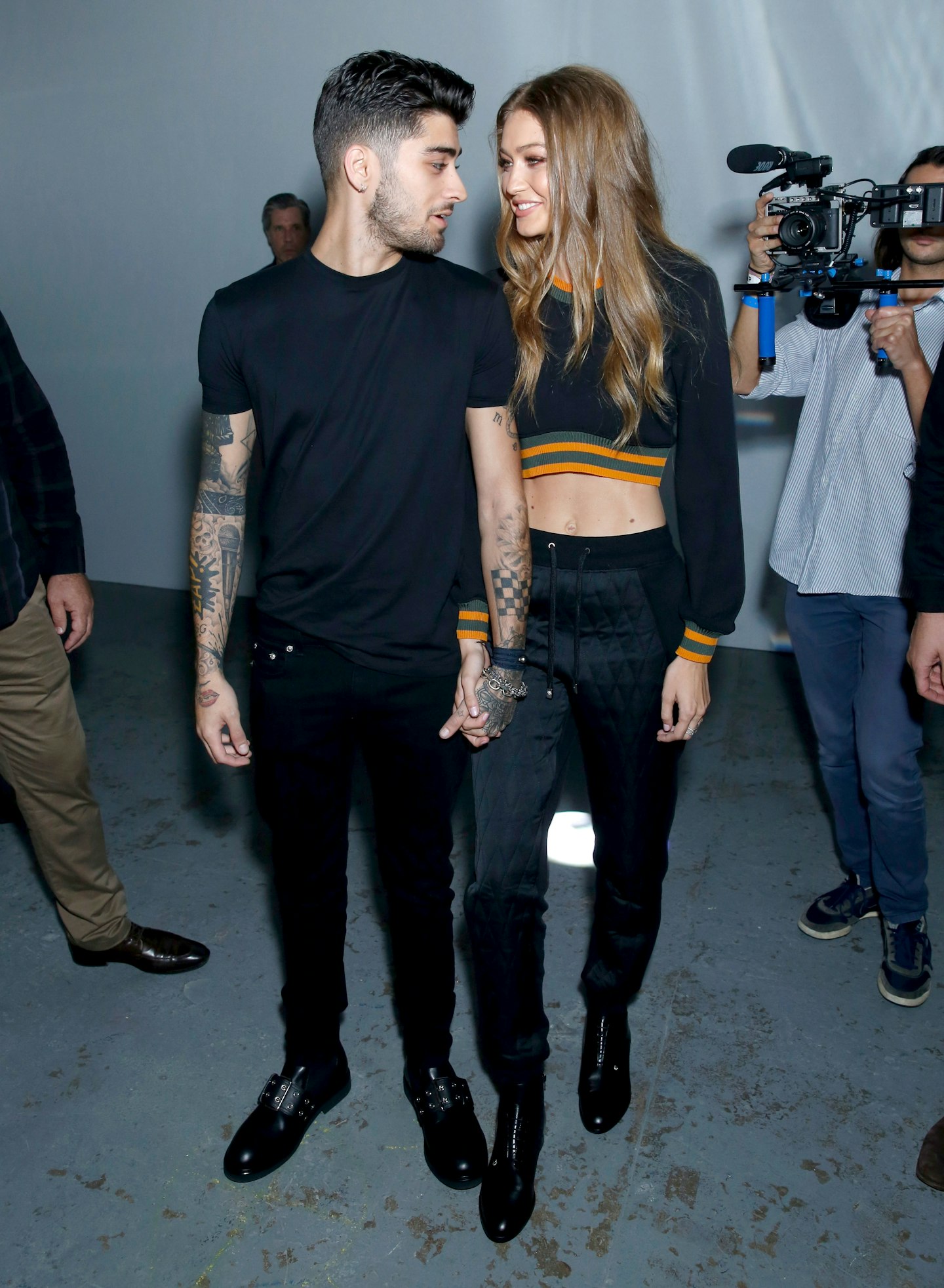 zayn and gigi lfw