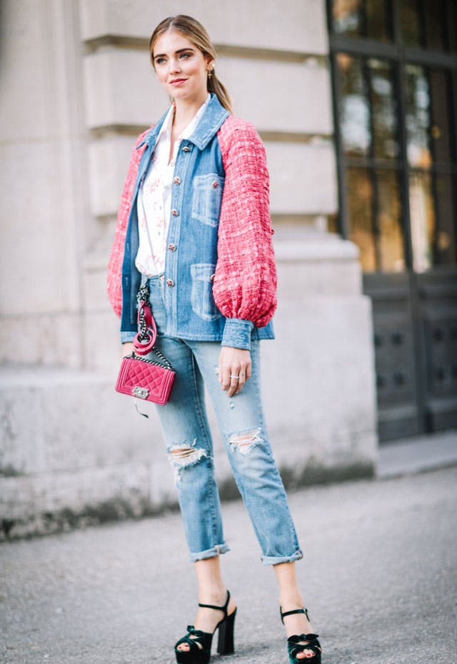 Chiara Ferragni chanel bag  Tìm với Google  Milan fashion week street  style Fashion week street style Street style 2014