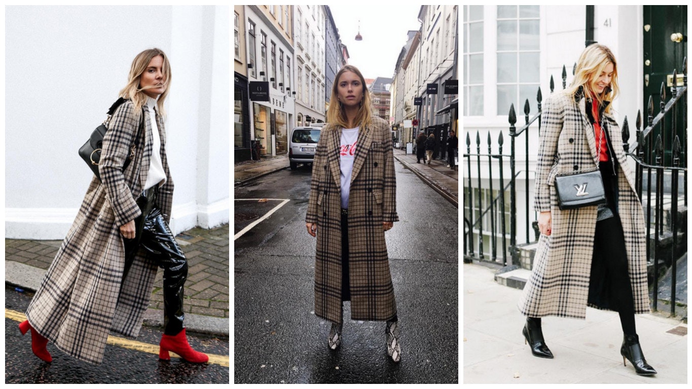 Zara mcdermott checked coat Clearance