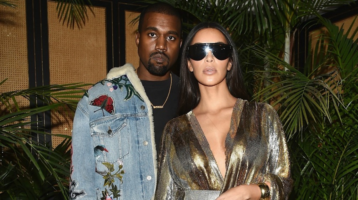 Kanye and Kim at the Balmain aftershow party in Paris in September