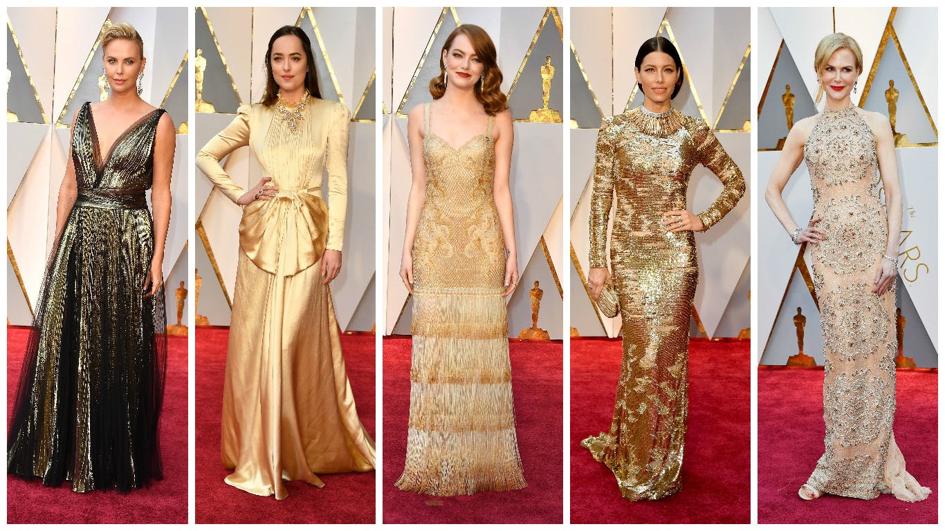 Gold dress outlet oscars