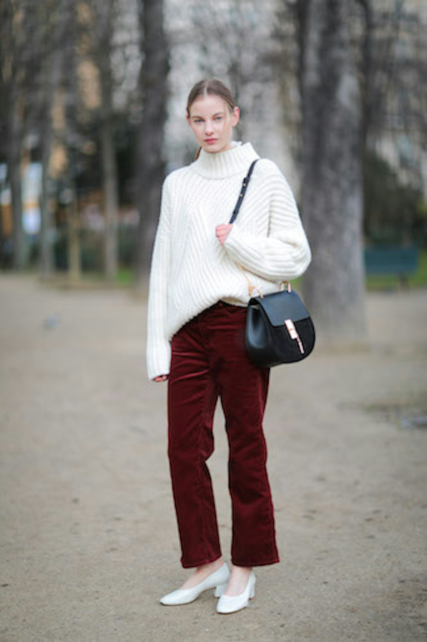 pale knitwear street style