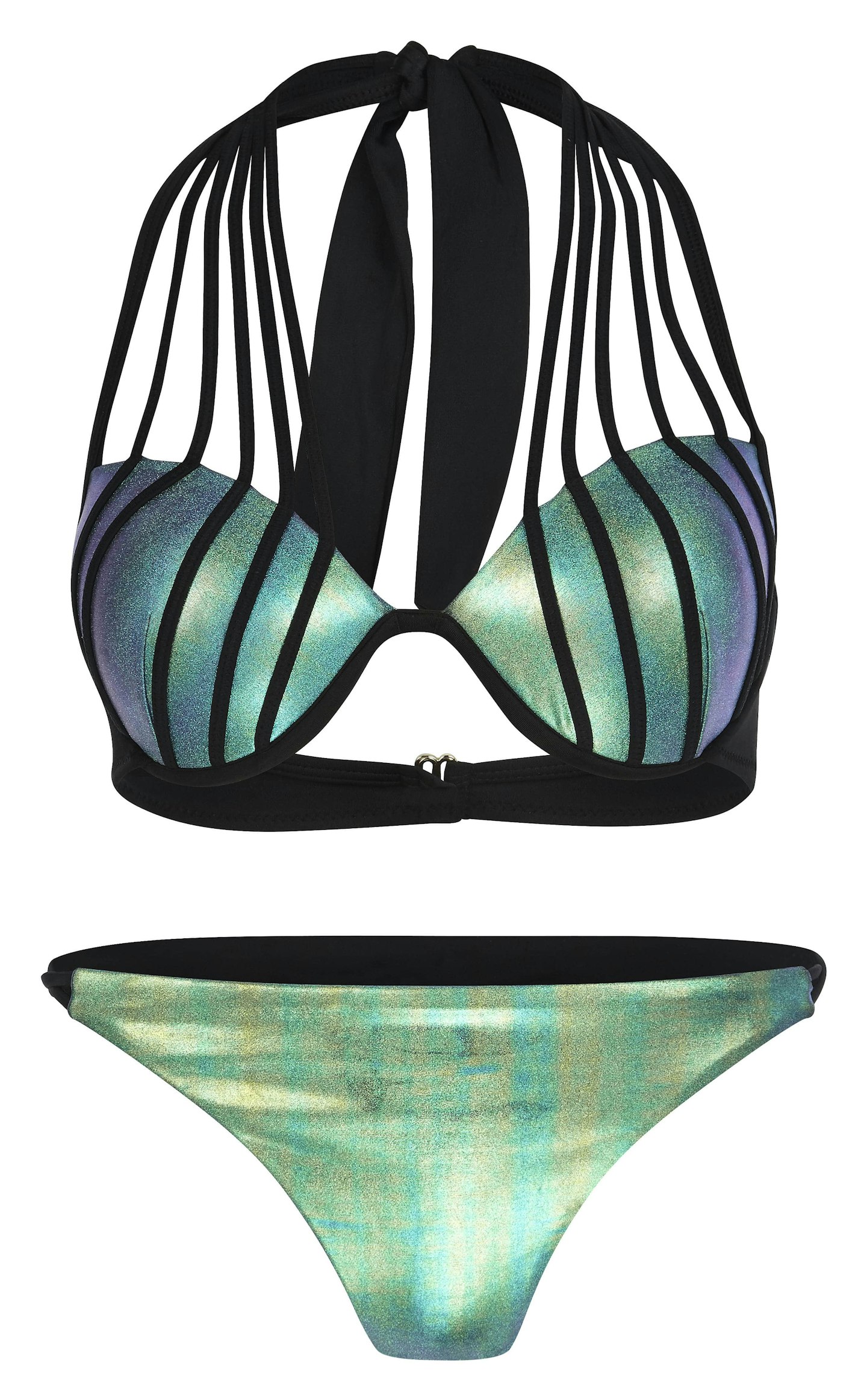 River Island mermaid green swimsuit