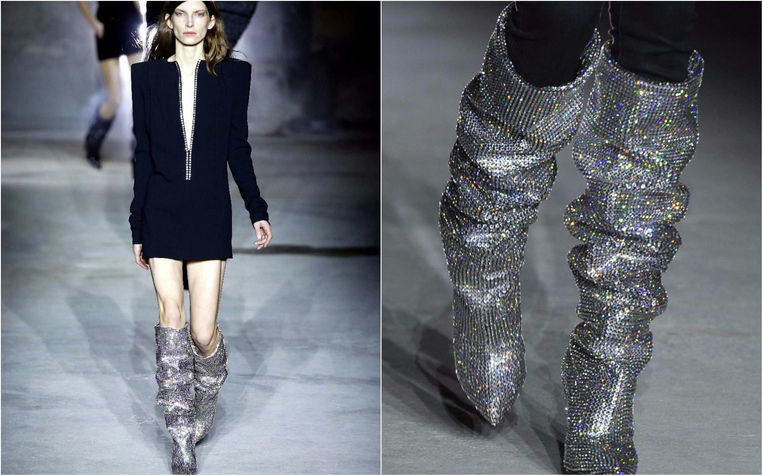 Ysl 2024 sparkly boots