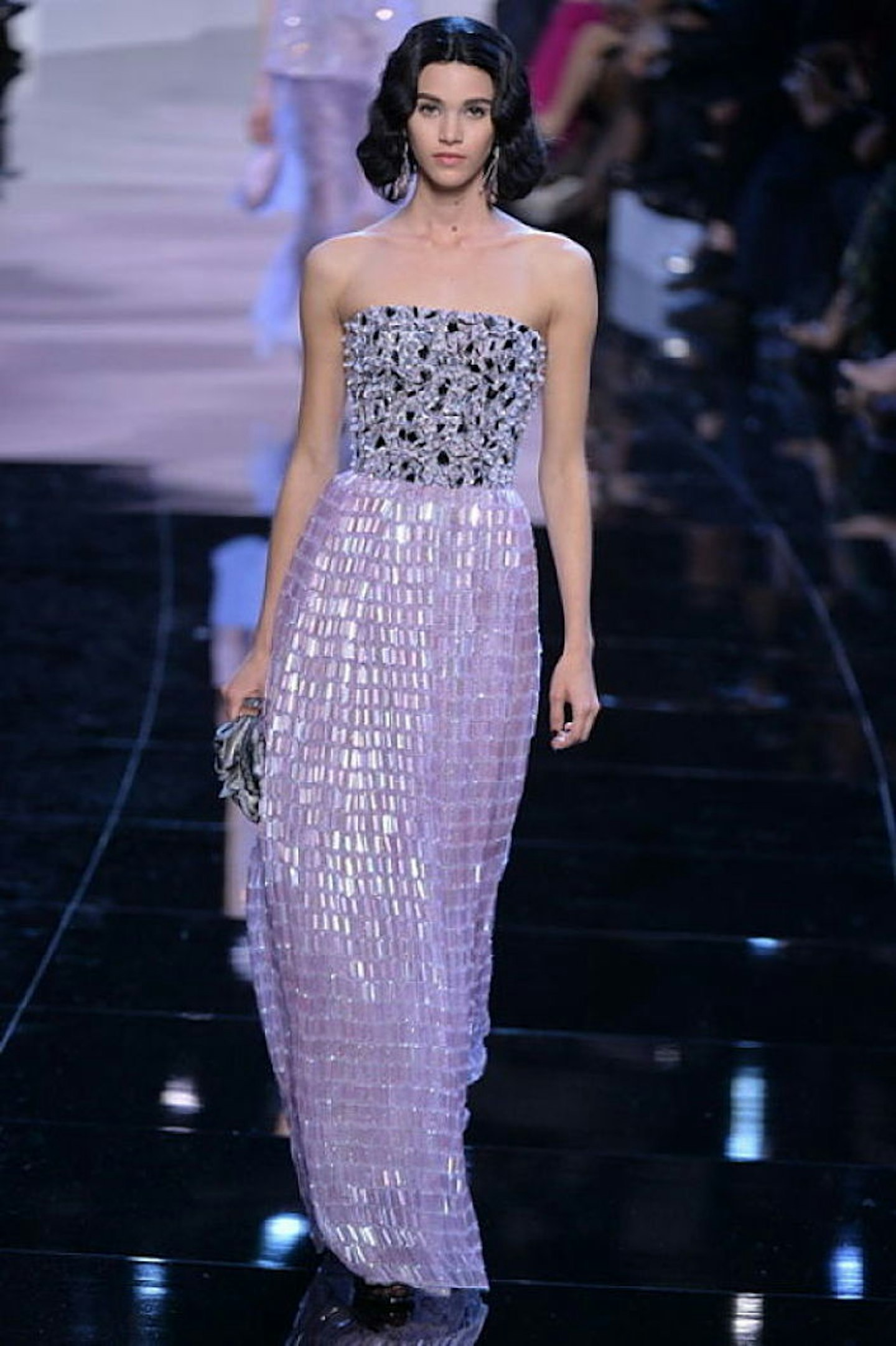 giorgio armani lilac couture dress