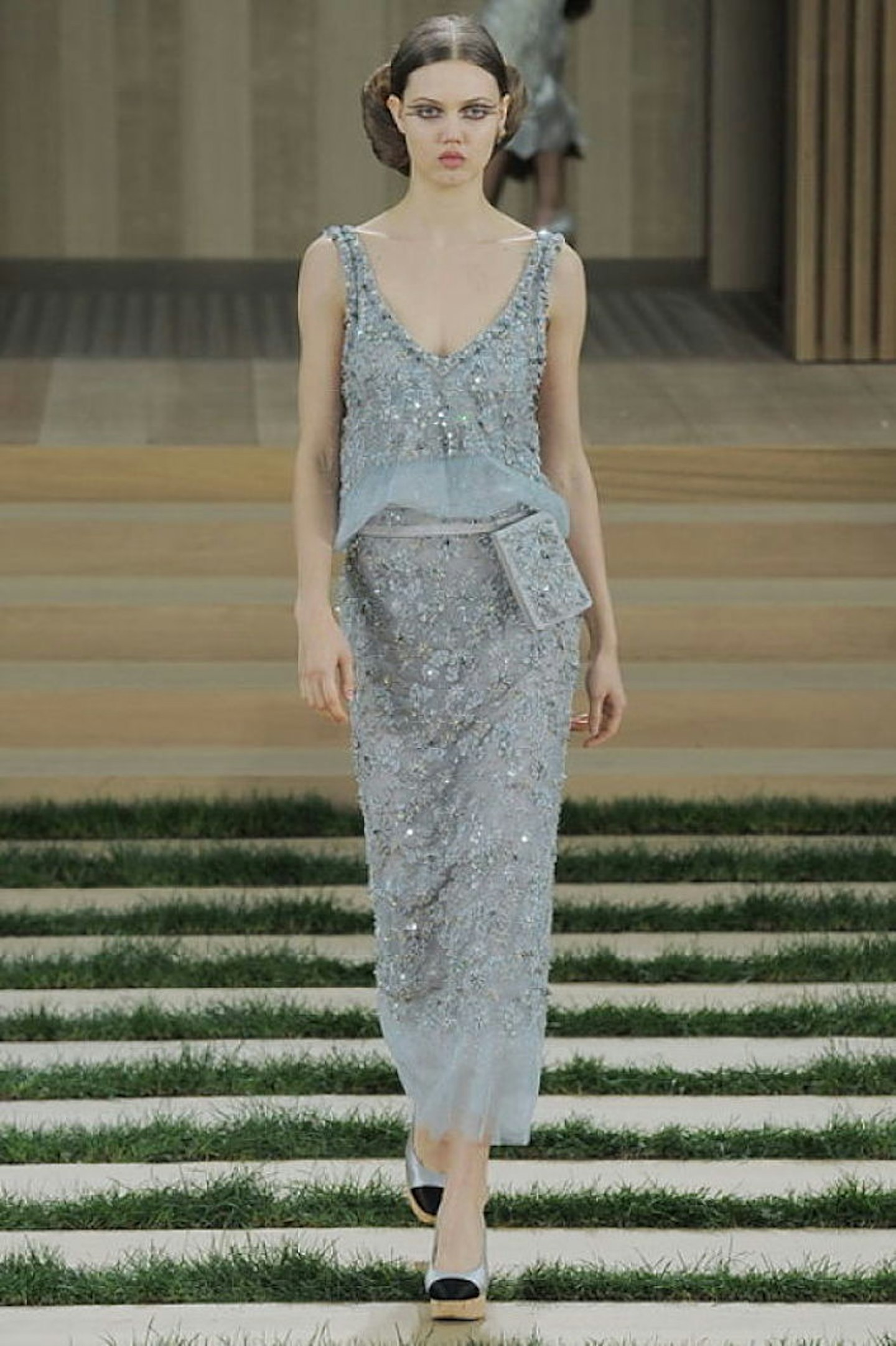 chanel couture beaded dress