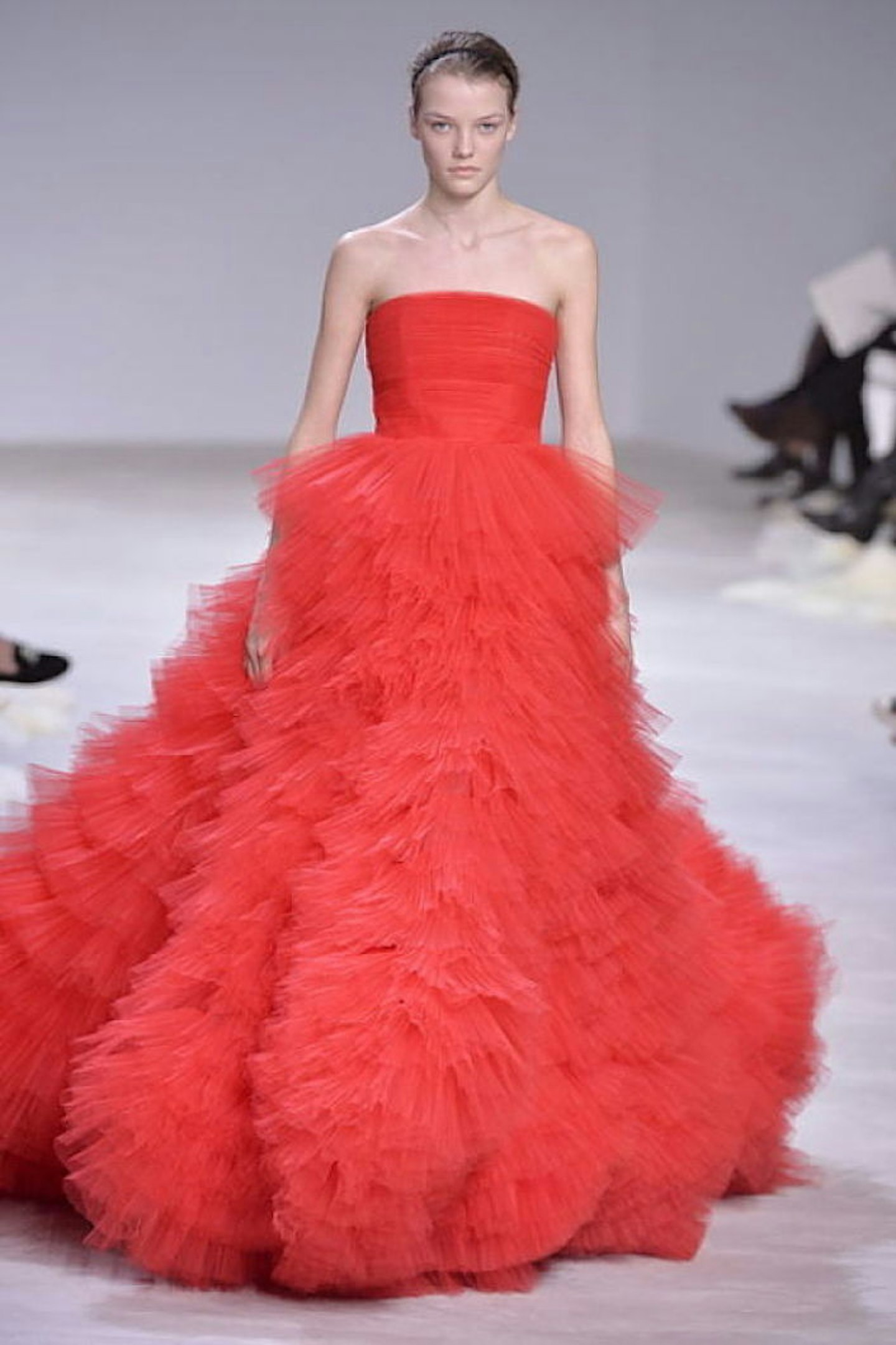 giambattista valli red couture dress