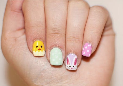 Cute Bunny Nail Art - YouTube