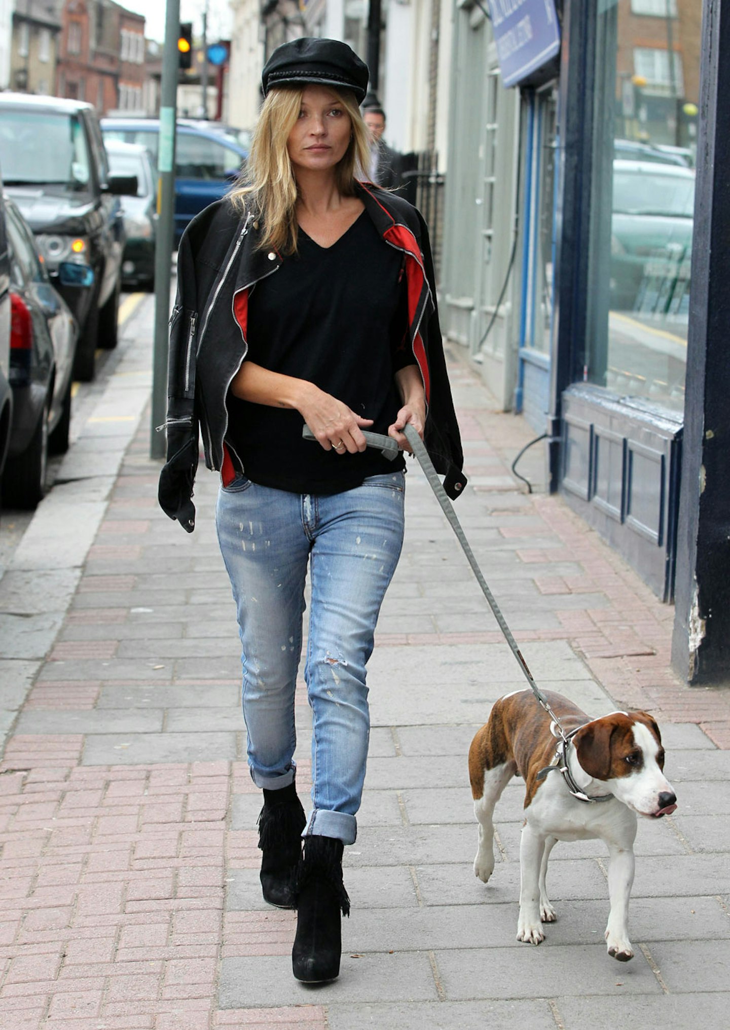 Kate Moss and dog