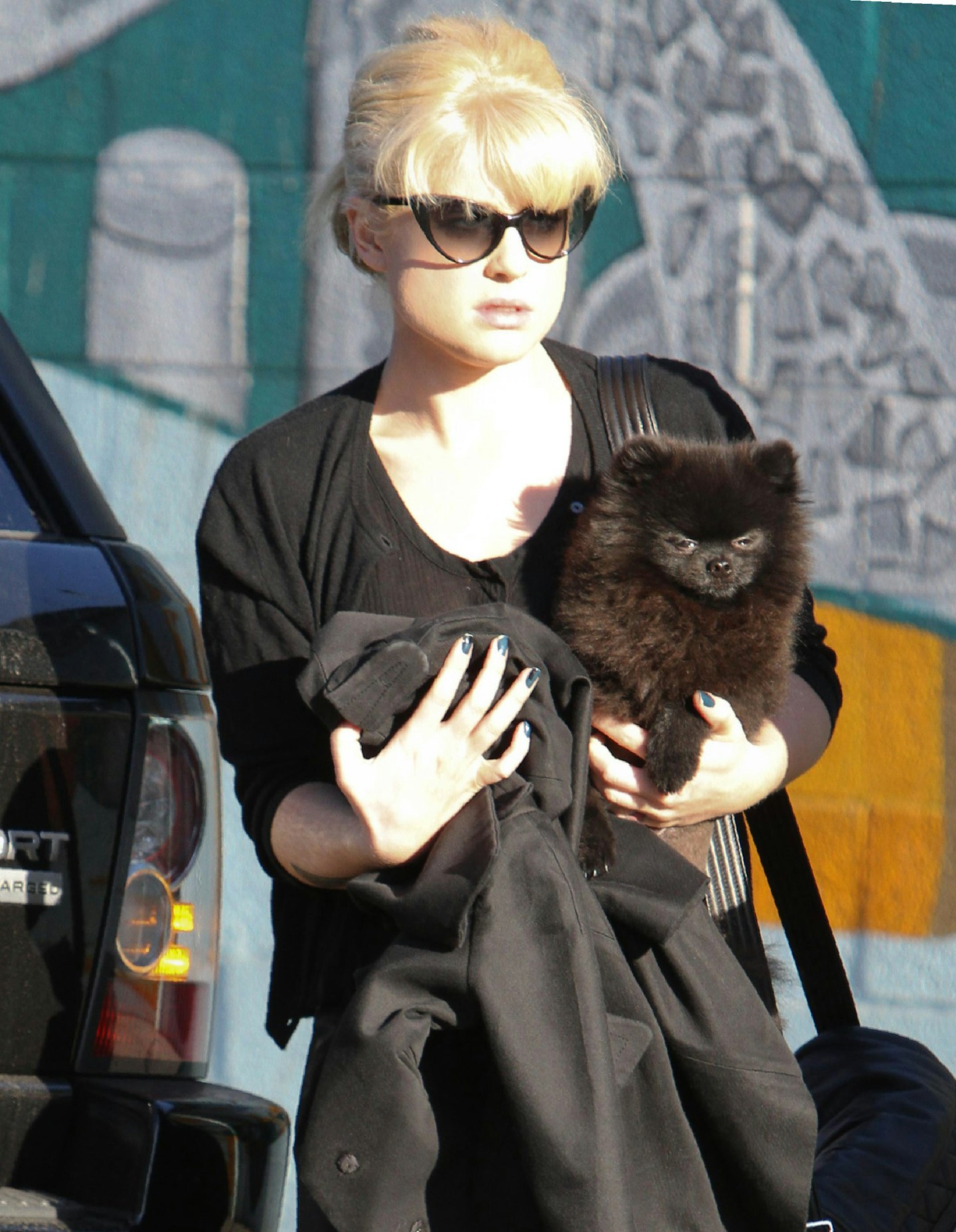 Kelly Osbourne and dog