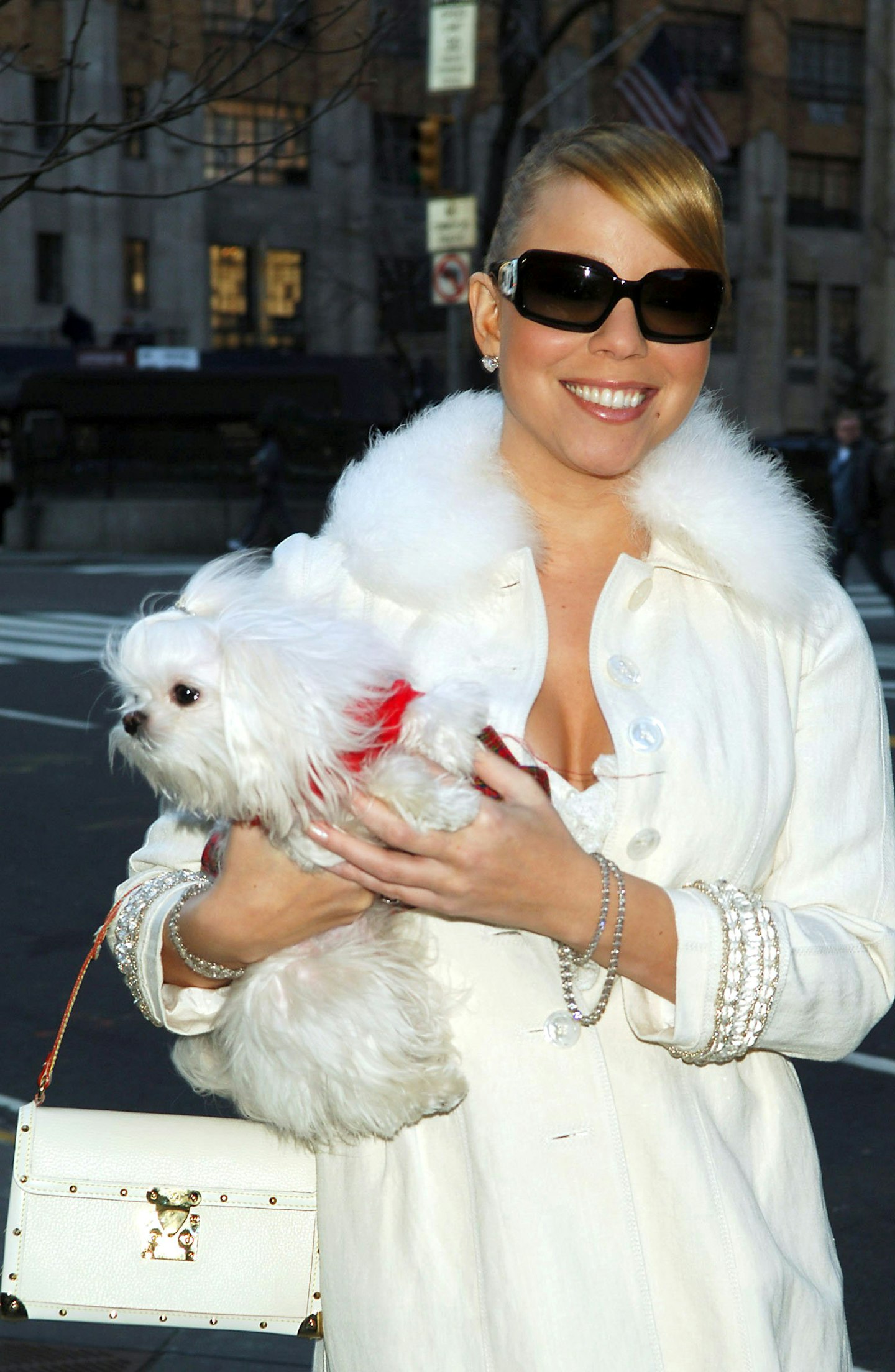 Mariah Carey and dog