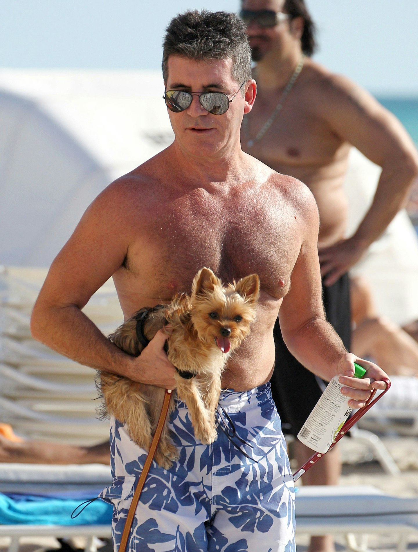 Simon Cowell and dog
