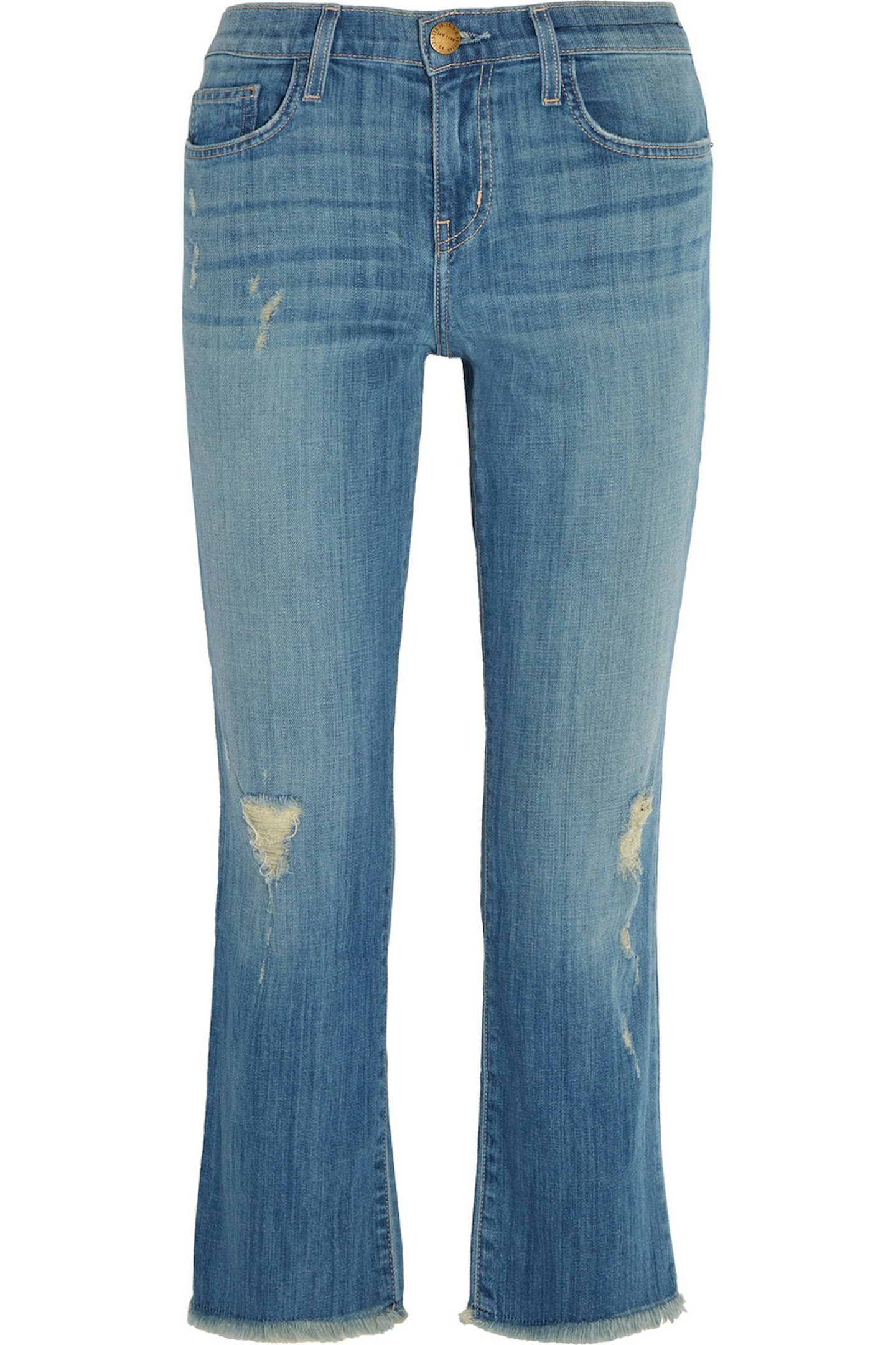Cropped distressed jeans current elliot